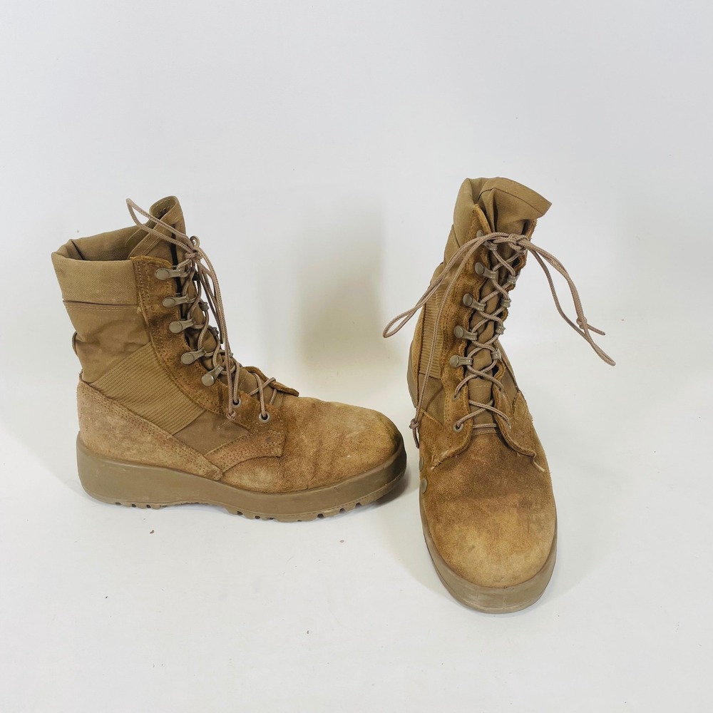 US Military Hot Weather Army Combat Boots Coyote Brown Vibram 7.5W Made in USA